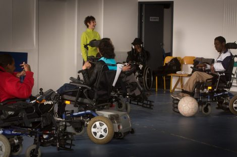 Foot fauteuil handisport