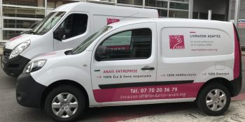 deux camions de livraison adaptée