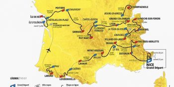 carte des étapes du Tour de France