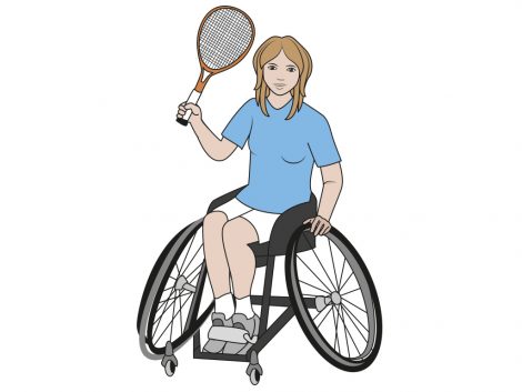 joueuse de tennis fauteuil