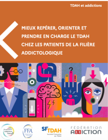 Couverture du guide "TDAH et addictions"